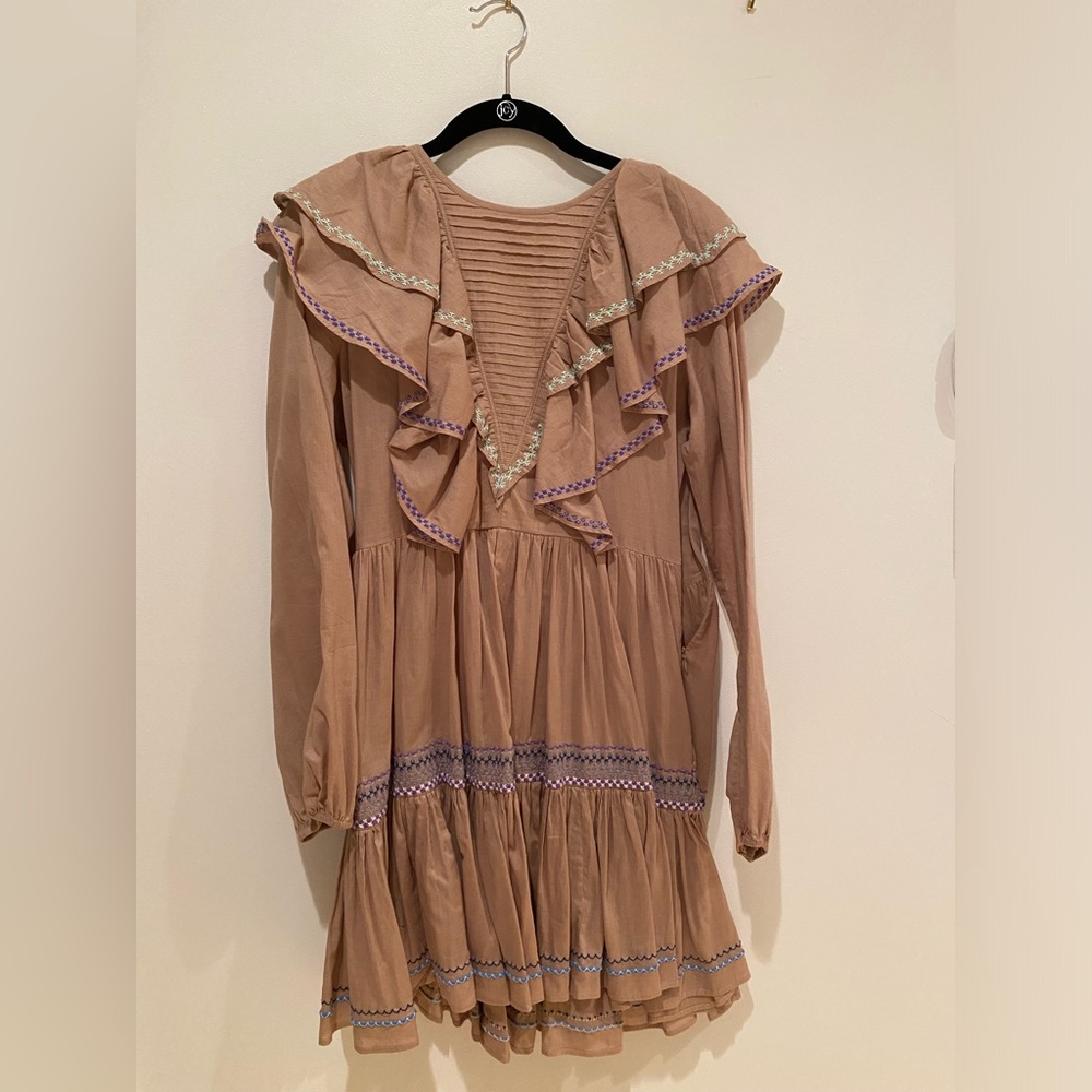 Something Navy S embroidered dress